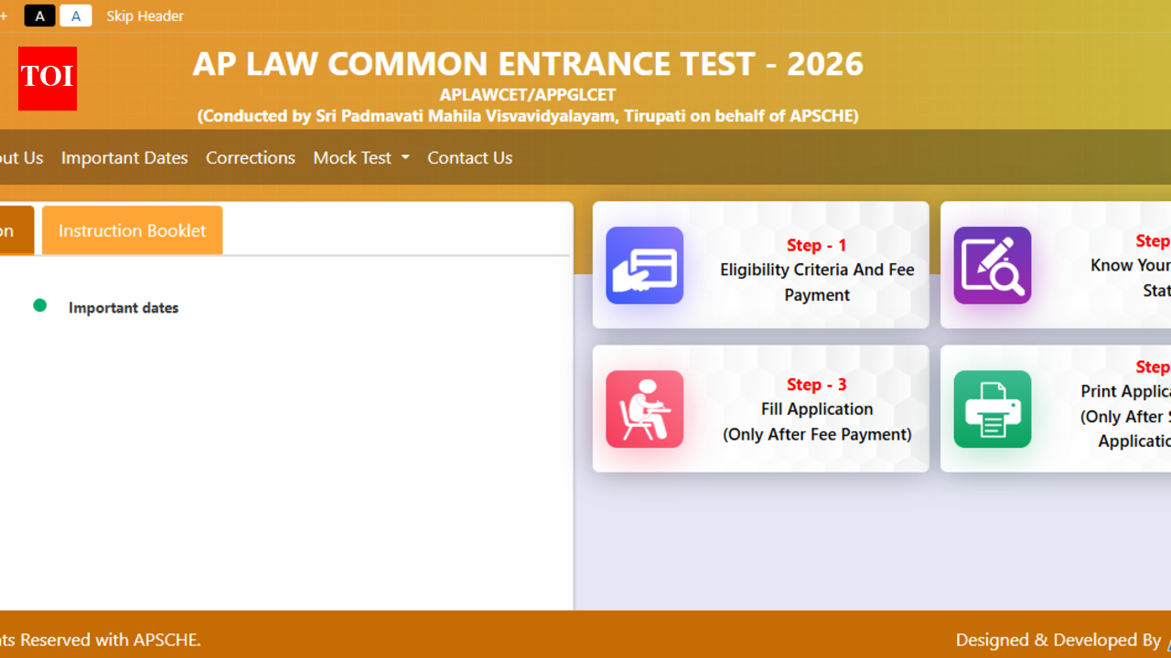 AP LAWCET 2026 registration begins at cets.apsche.ap.gov.in: Direct link to apply, examination schedule here