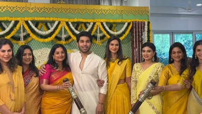 Allu Sirish kicks off wedding festivities with traditional Pasupu ceremony ahead of March 6 wedding