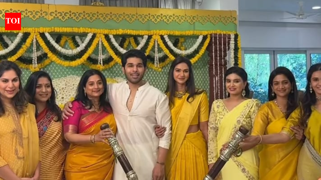 Allu Sirish kicks off wedding festivities with traditional Pasupu ceremony ahead of March 6 wedding
