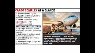 Chandigarh airport handled only 32% of its optimum cargo capacity in FY 2024-25