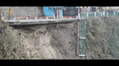 Illegal mining triggers collapse of NH-707A near Kempty Falls