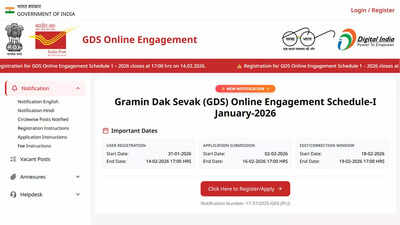 India Post GDS Recruitment 2026: Last date to apply online today for 28,636 posts; direct link here