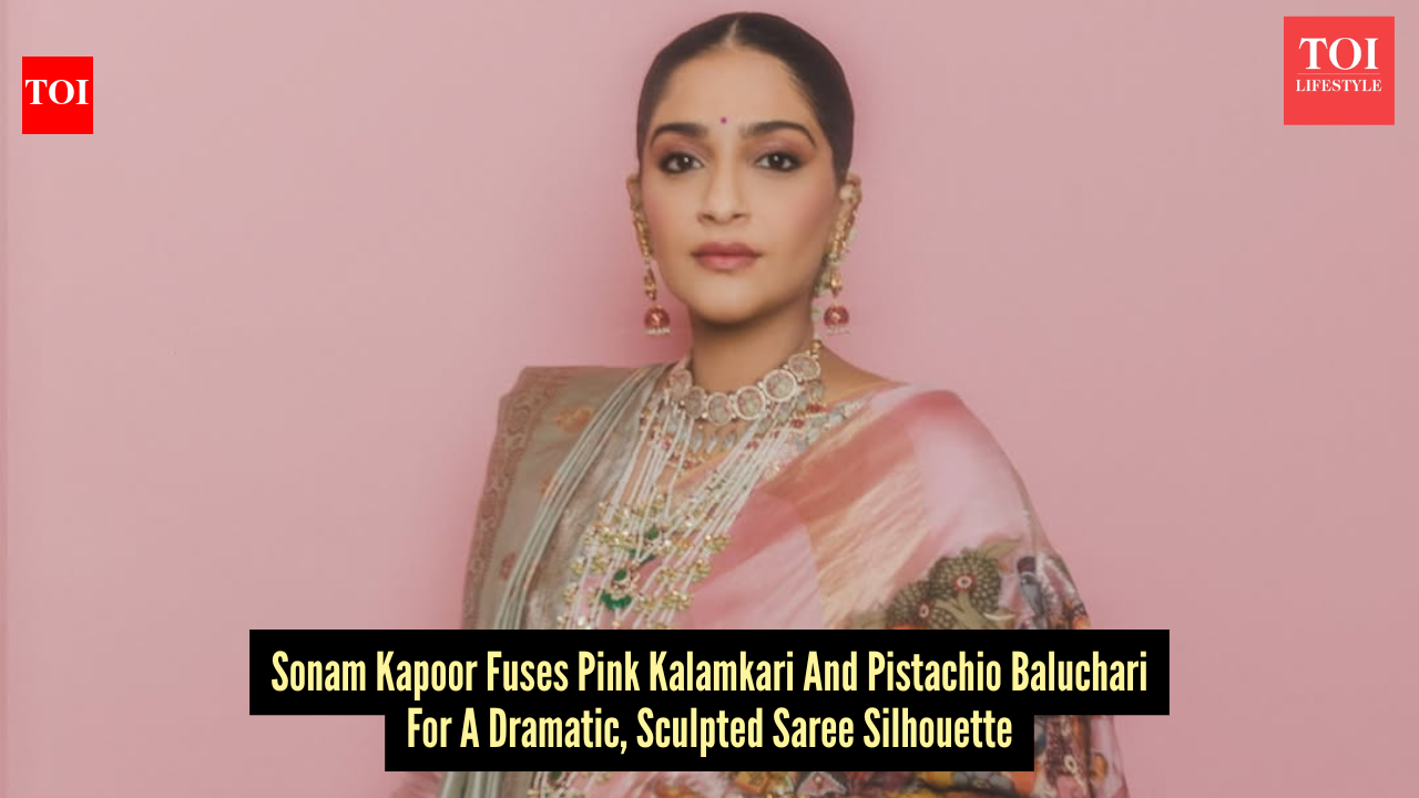 Sonam Kapoor’s dual-weave saree proves Kalamkari and Baluchari belong in the same frame