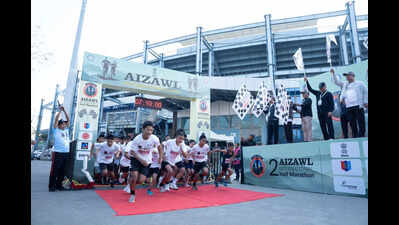 Aizawl hosts int’l half marathon, draws nearly 3000 runners