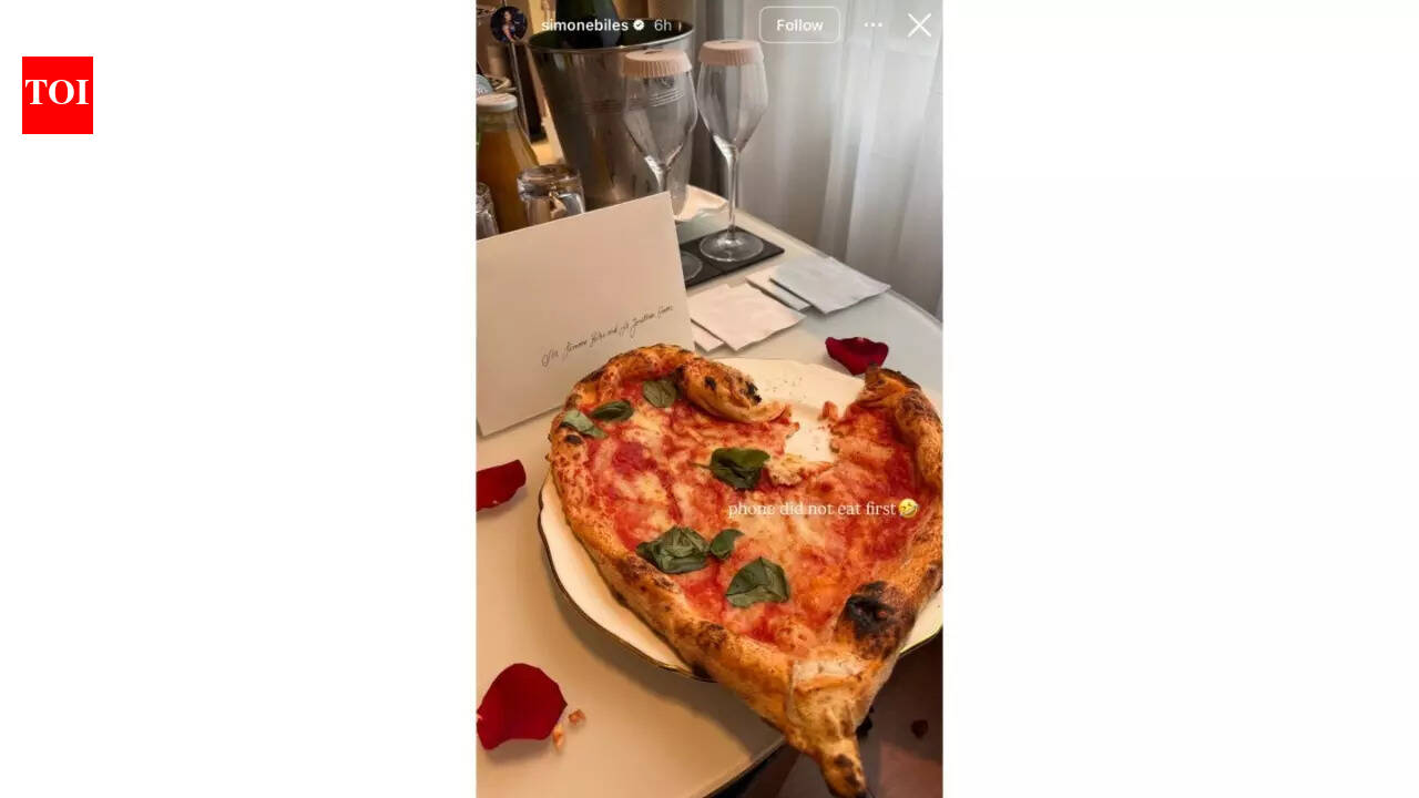 Simone Biles receives romantic Valentine’s Day surprise from husband Jonathan Owens after emotional Olympic outing together in Milan