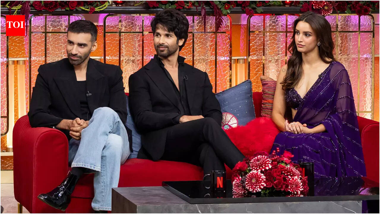 The Great Indian Kapil Show 4: Shahid Kapoor jokes about fans' reaction to sitting between Tripti Dimri and Avinash Tiwary; says 'Now I’ll have to deal with memes for sure'