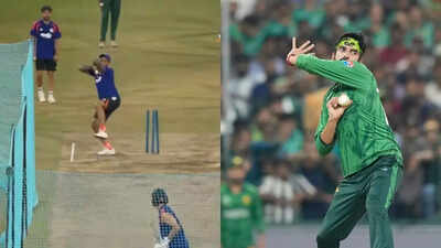  India captain Suryakumar Yadav mimics Pakistan spinner Usman Tariq during India nets - Watch