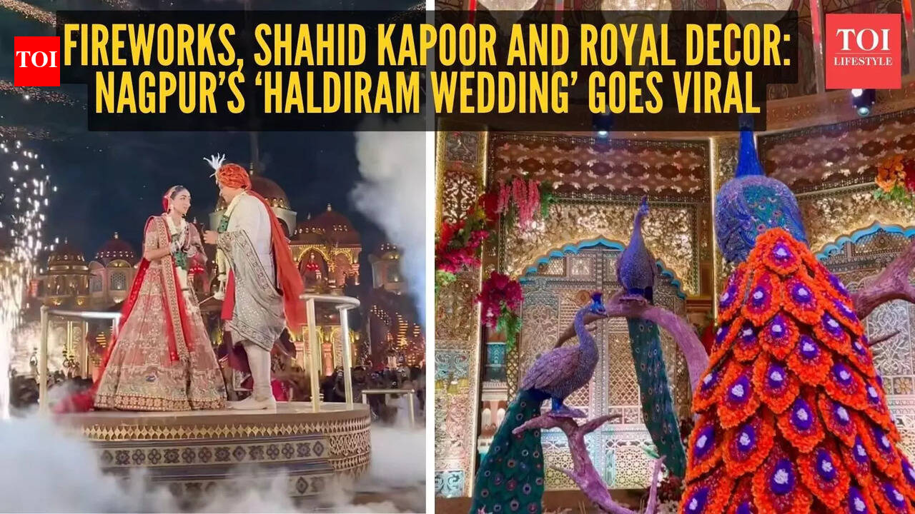 Fireworks, Shahid Kapoor and royal decor: Nagpur’s ‘Haldiram wedding’ goes viral