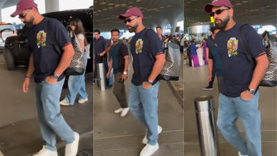 Rohit Sharma's viral airport video sparks buzz ahead of India-Pakistan showdown - Watch