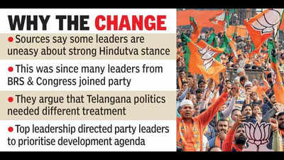 Telangana BJP shifts focus from Hindutva to devpt agenda for local polls