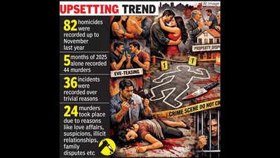 Trivial disputes account for 40% of 91 murders in 2025