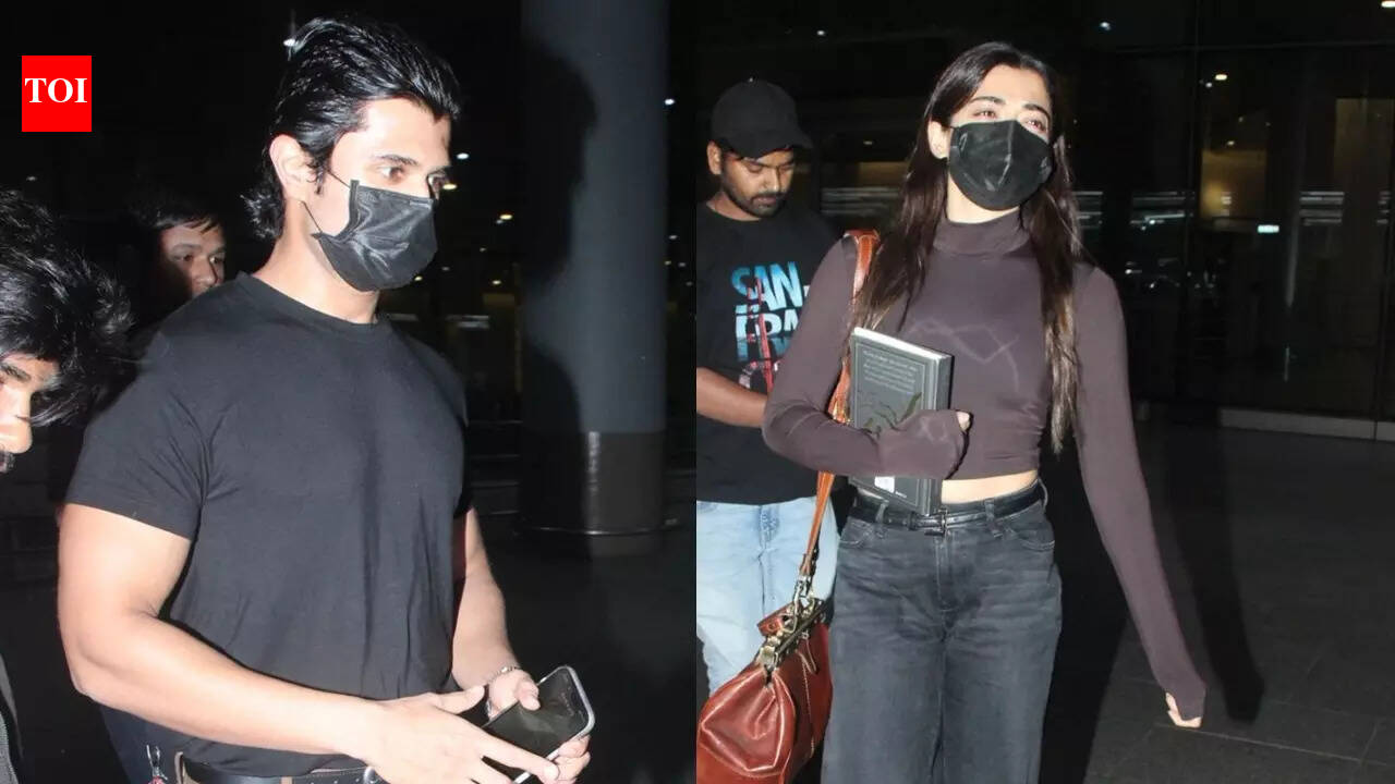 Vijay Deverakonda and Rashmika Mandanna spotted arriving at Mumbai airport amidst wedding rumours: PICS