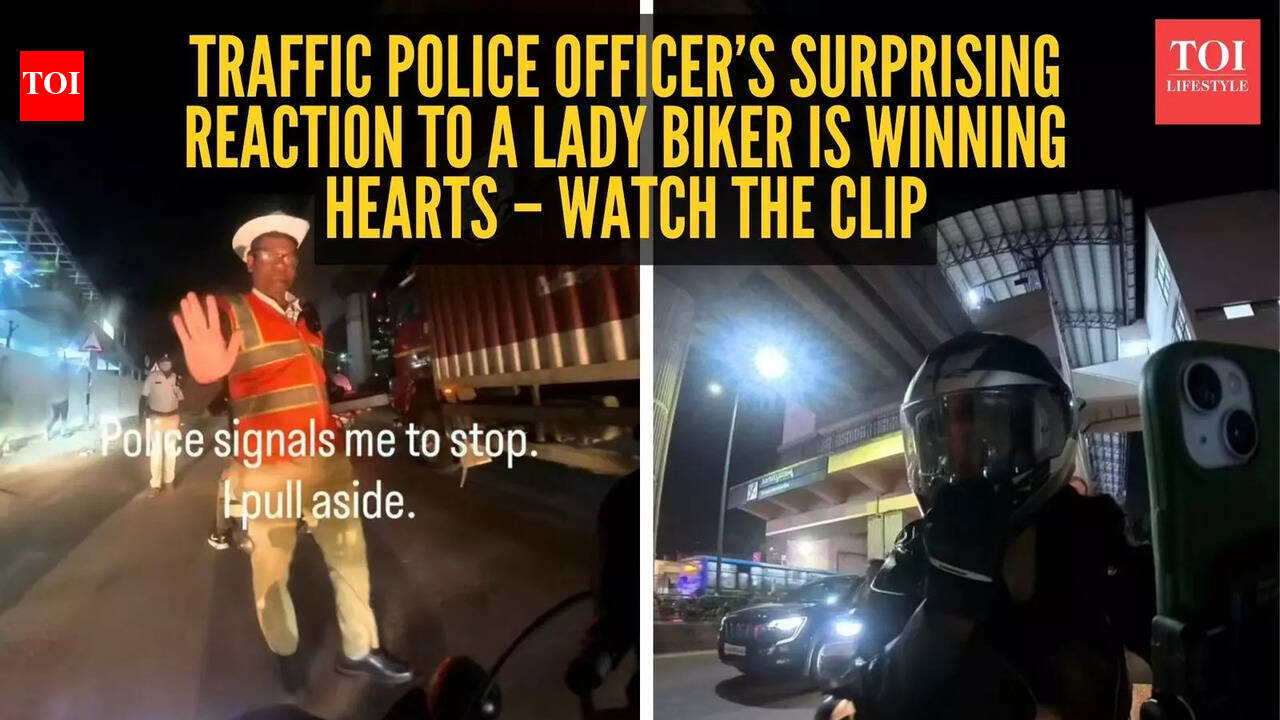 Traffic police officer’s surprising reaction to a lady biker is winning hearts – watch the clip