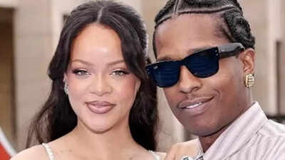 Rihanna attends beau A$AP Rocky’s fashion show, faces an outfit malfunction