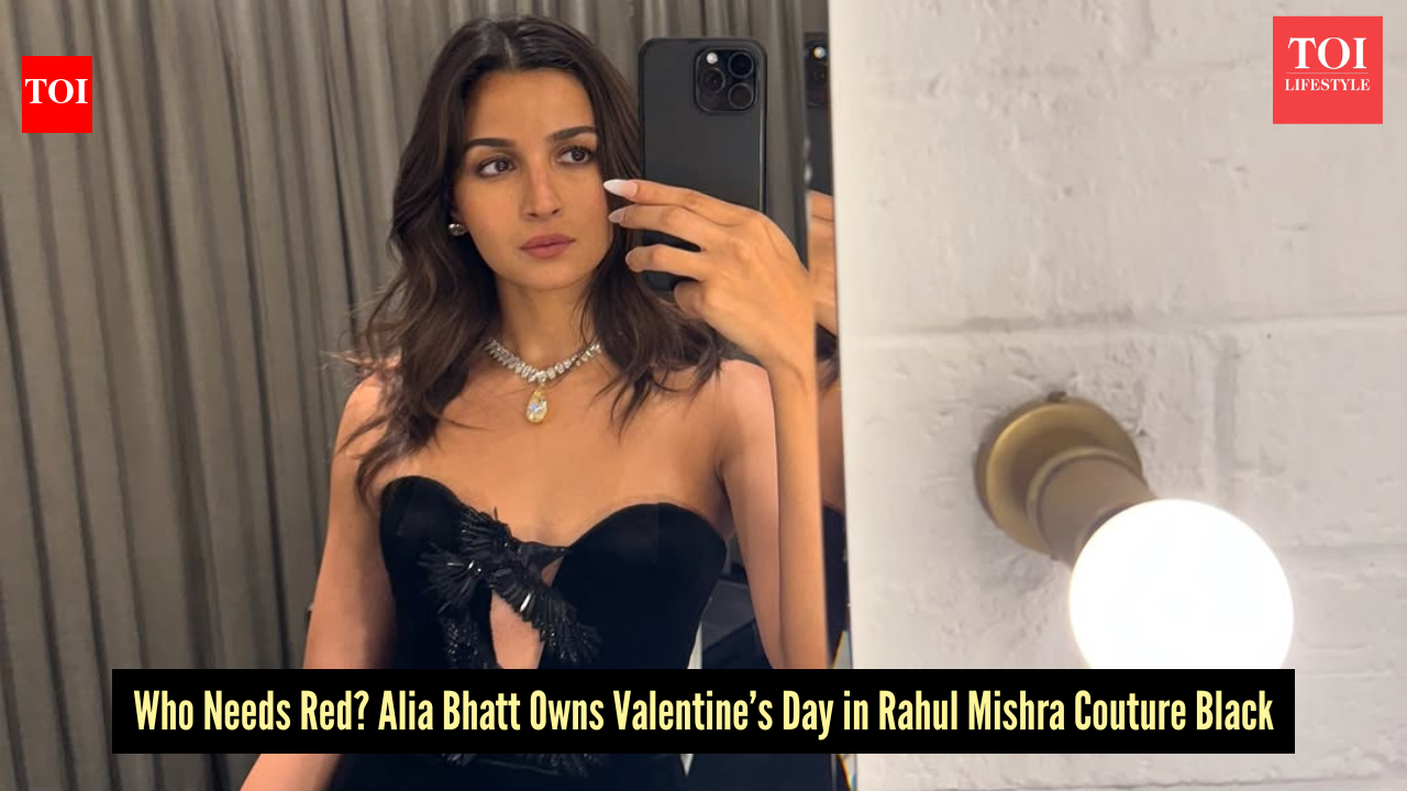 Alia Bhatt declares black the new Valentine shade in Rahul Mishra Couture, and red never stood a chance
