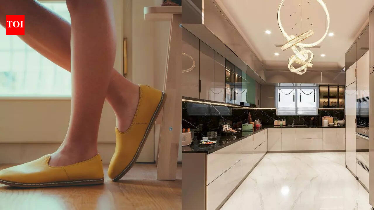 Why should you avoid walking into the kitchen with shoes