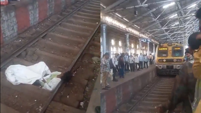 WATCH: Drunk man sleeps on track as train stops inches away