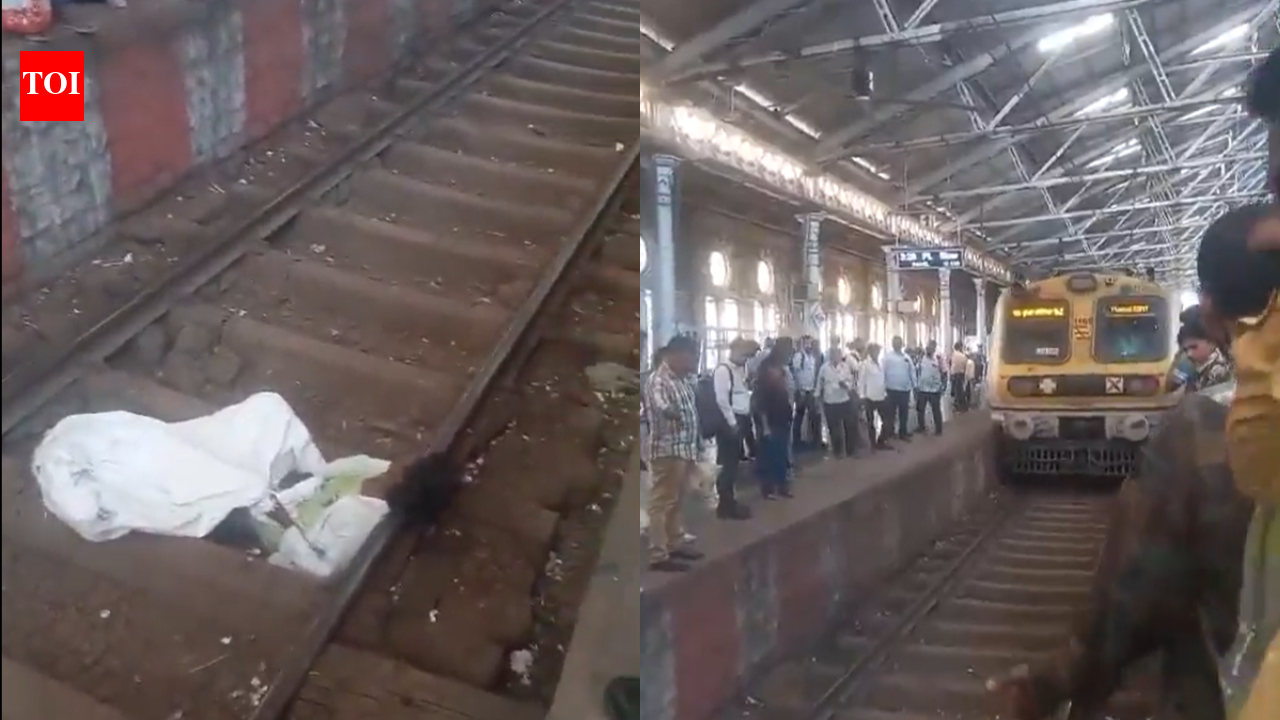 Watch: Drunk man naps on track as train stops inches away