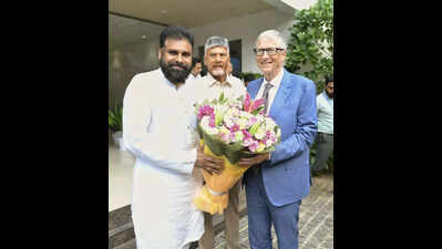 Bill Gates visits Amaravati, lauds AP’s tech-driven governance