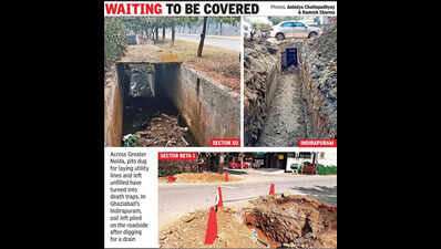 Dug up & never filled: Open pits turn deadly in Greater Noida