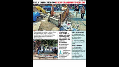 PMC starts footpath repair in Shivajinagar, residents stress on upkeep