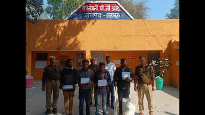 Sons of retd PAC head constable held among four for heists