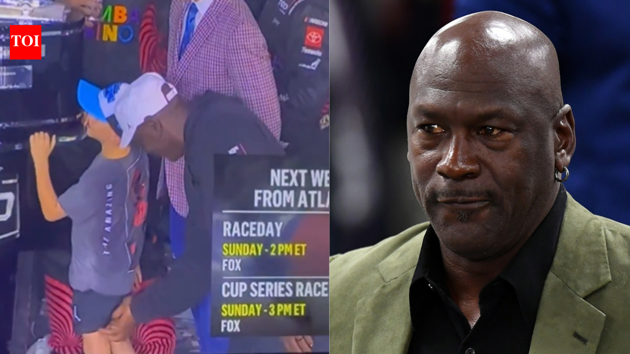 Michael Jordan under fire after post-race celebration gesture toward child goes viral