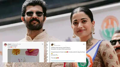 Rashmika Mandanna and Vijay Deverakonda wedding: Fans react to viral ‘ViRosh’ wedding card