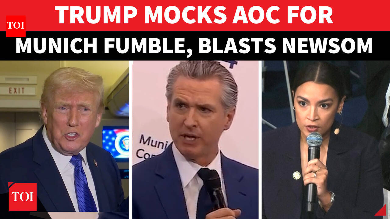 Trump Unloads On AOC, Newsom After Munich Bashing; 'These Incompetent People Insulted Our Country'