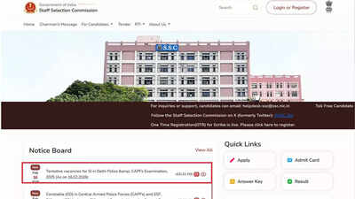 SSC CPO 2025 announces over 3000 SI vacancies in Delhi Police and CAPFs, check official notice