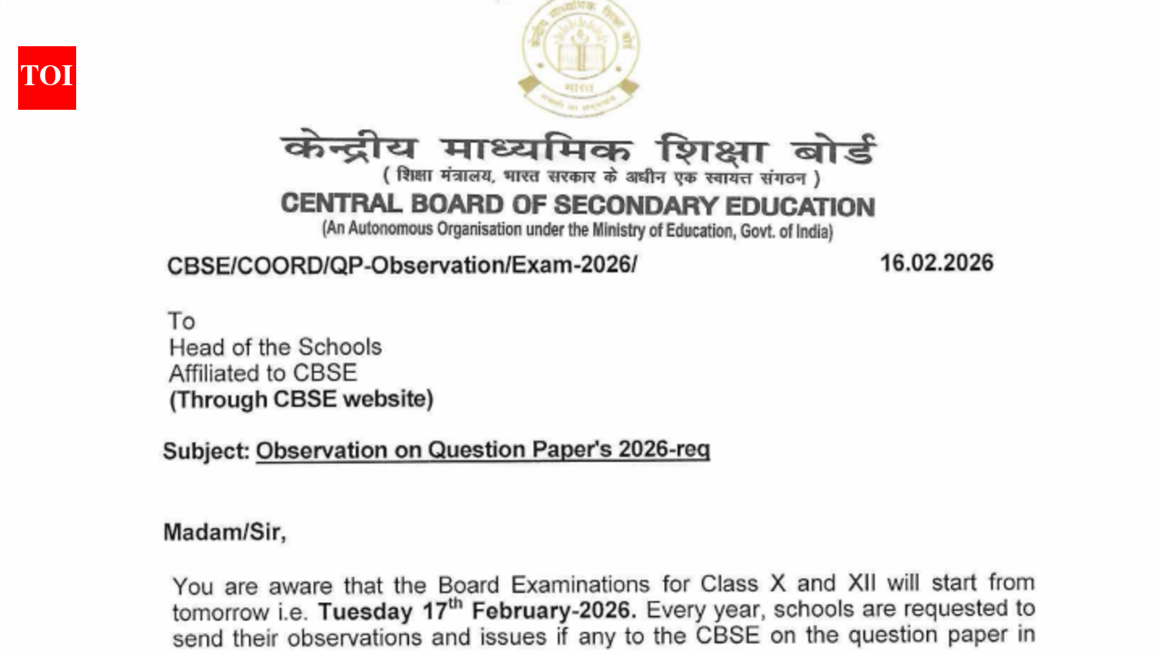 CBSE board exams 2026: Important notice released for schools on reporting question paper issues; check details