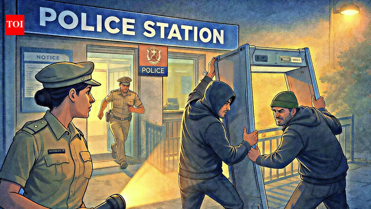 Thieves try to loot police stn gear under cops' noses