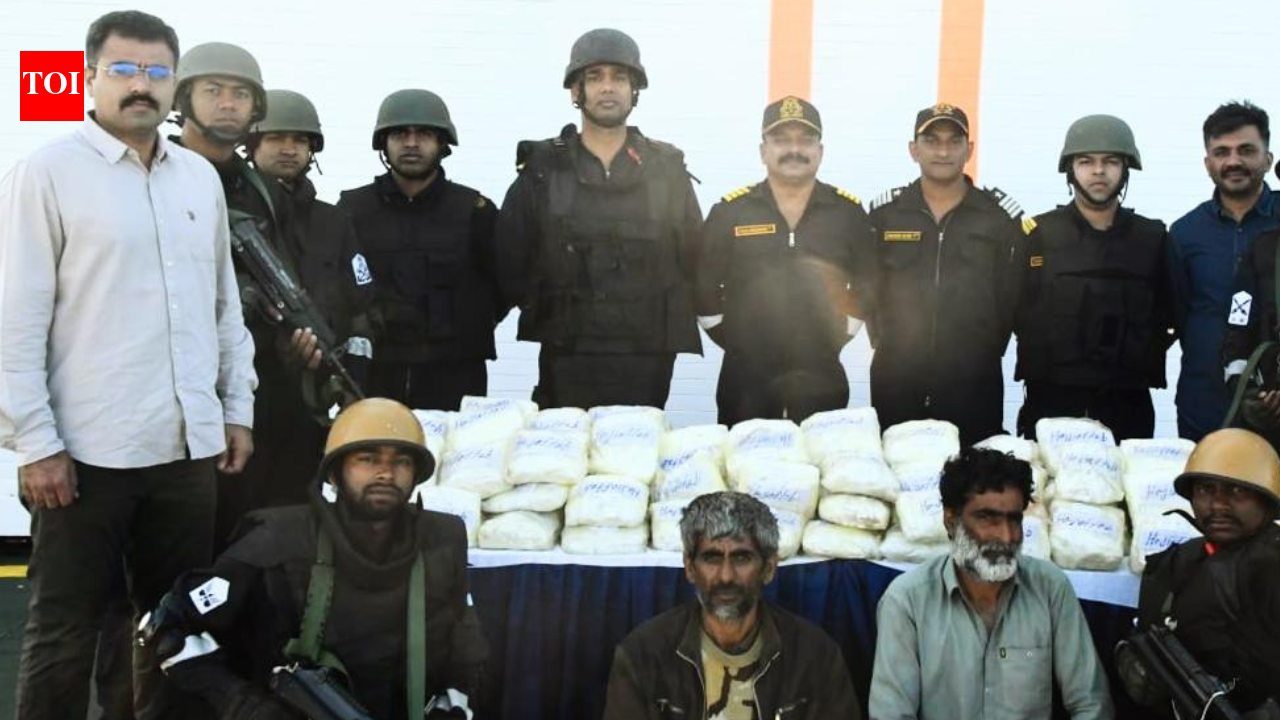 Gujarat ATS, Coast Guard seize 203kg drugs from Iranian boat near Porbandar; 2 arrested