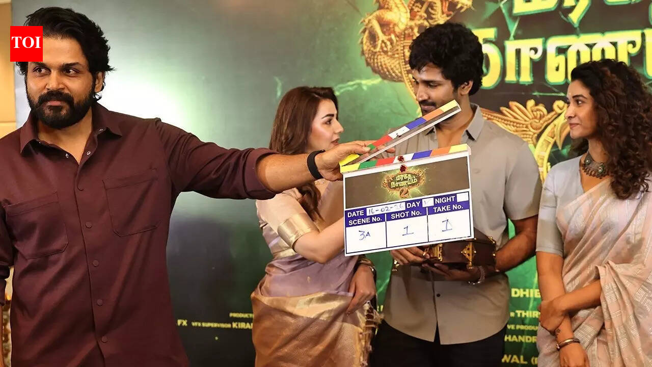 'Maragadha Naanayam 2' shoot begins with grand ritual; Karthi flags off Aadhi’s fantasy sequel