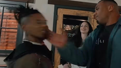 Larry Wheels slaps Deen the Great after he flirts with wife Sheyla Wheels on Quinton “Rampage” Jackson’s double-date livestream