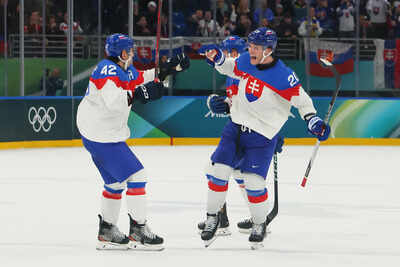  Slovakia’s Martin Fehervary chasing for an Olympic medal for his newborn daughter Anna