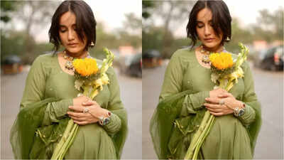 Mom-to-be Surbhi Jyoti glows as she proudly flaunts her baby bump; see pics