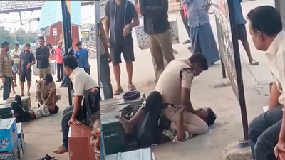 RPF cop kneels on youth’s neck at railway station in Tamil Nadu, probe ordered