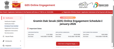 India Post GDS recruitment 2026: Application correction window opens for 28,636 posts; direct link here