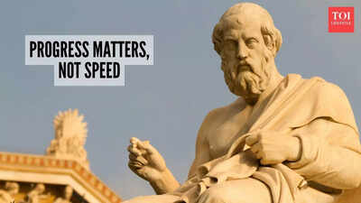 Parenting quote of the day by Plato: “Never discourage anyone...who continually makes progress, no matter how slow.”