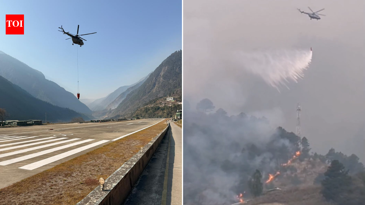 Watch: Cockpit-view video shows IAF Mi-17 V5 dousing flames in Arunachal Pradesh