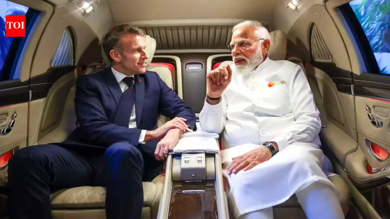 PM Modi's Car Diplomacy Continues As He Shares Ride With Macron, French President Says “Jai Ho”
