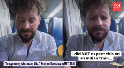 "I was genuinely not expecting this..": Foreigner blown away by IRCTC Thali
