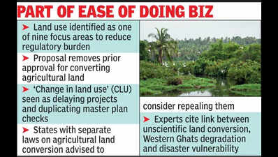 Centre’s ease-of-doing-biz push targets land conversion nod