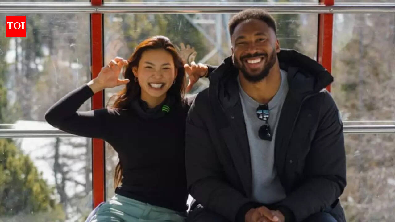Myles Garrett goes viral after flaunting over-the-top girlfriend tribute shirt for Chloe Kim on Valentine’s Day