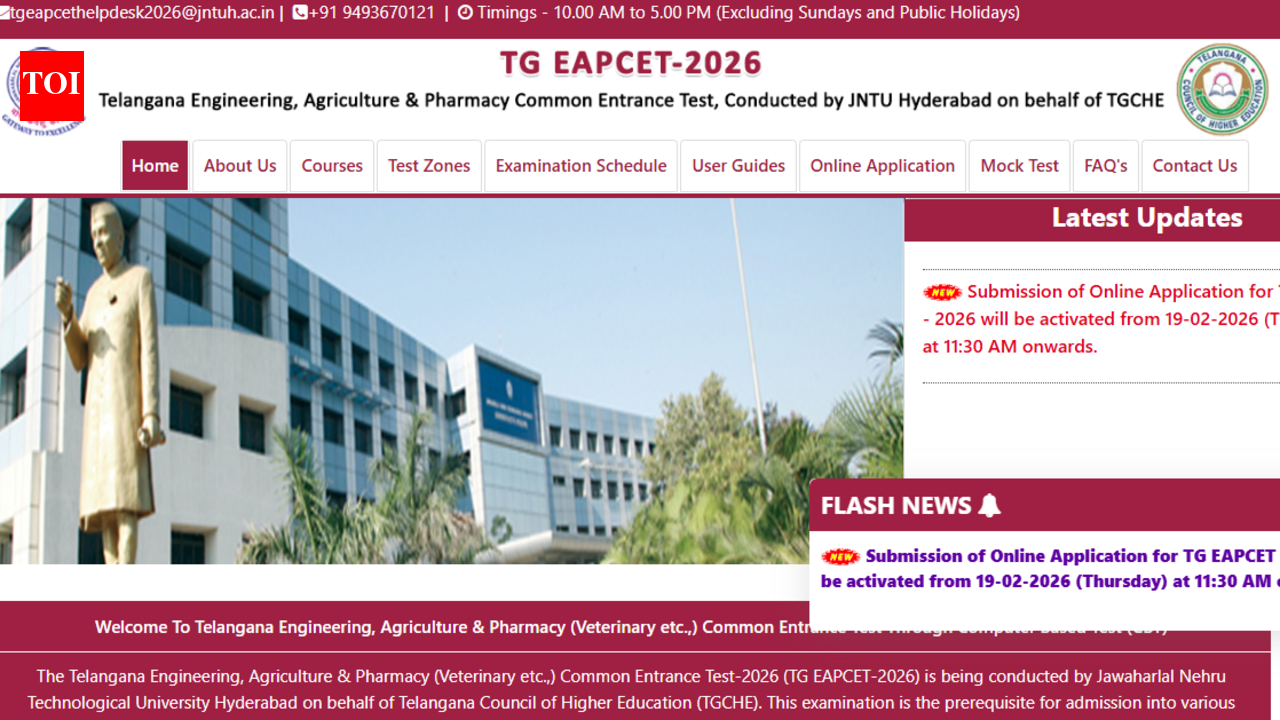 TS EAMCET 2026 registration begins at eapcet.tgche.ac.in: Check steps to apply and key dates here