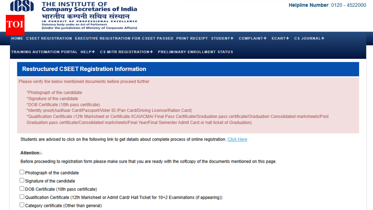 ICSI CSEET 2026 पंजीकरण की समय सीमा 28 फरवरी तक बढ़ा दी गई: यहां आवेदन करने के लिए सीधा लिंक