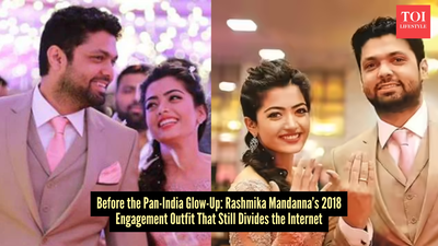 Throwback Thursday: Rashmika Mandanna’s first engagement look with Rakshit Shetty in 2017 feels almost unrecognisable today