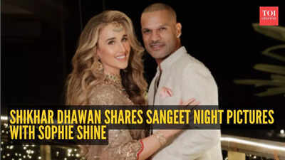 "Almost the Dhawans": Shikhar Dhawan shares sangeet night pictures with Sophie Shine—  Wedding festivities begin?