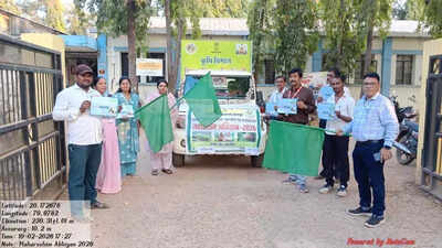 District silk office flags off reshim rath to promote sericulture in Gadchiroli